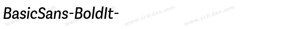 BasicSans-BoldIt字体转换