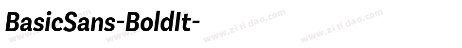BasicSans-BoldIt字体转换