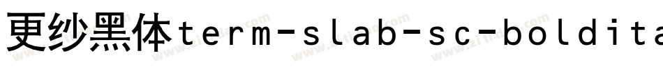 更纱黑体term-slab-sc-bolditalic手机版字体转换