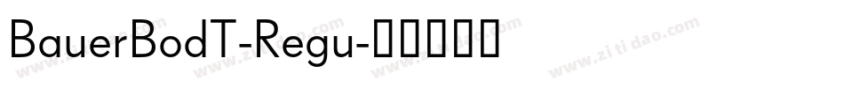 BauerBodT-Regu字体转换