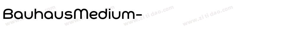 BauhausMedium字体转换