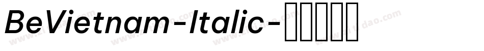 BeVietnam-Italic字体转换