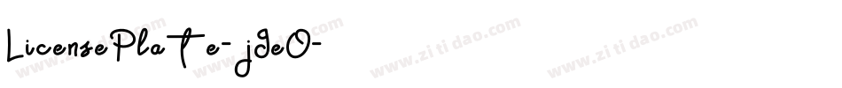 LicensePlate-j9eO字体转换
