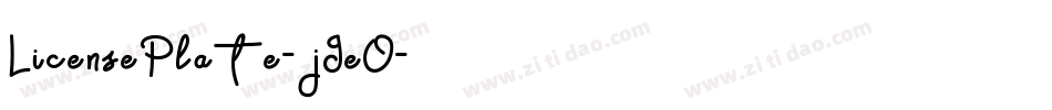 LicensePlate-j9eO字体转换