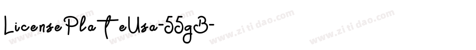 LicensePlateUsa-55gB字体转换