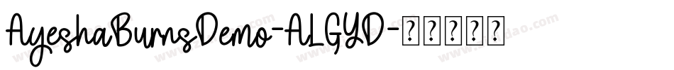 AyeshaBurnsDemo-ALGYD字体转换
