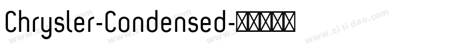 Chrysler-Condensed字体转换