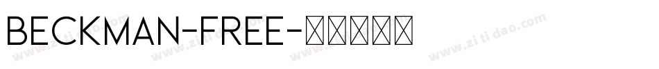 Beckman-Free字体转换