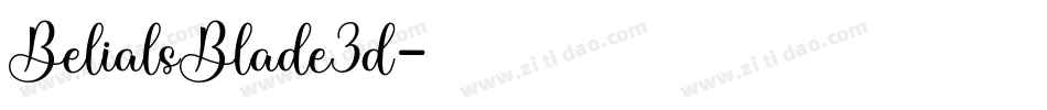 BelialsBlade3d字体转换