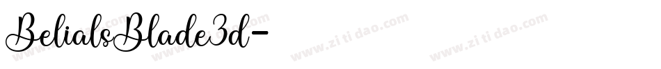 BelialsBlade3d字体转换