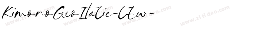 KimonoGeoItalic-lEw字体转换