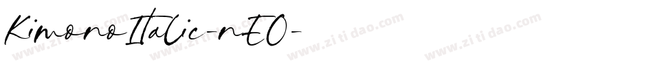 KimonoItalic-nEO字体转换