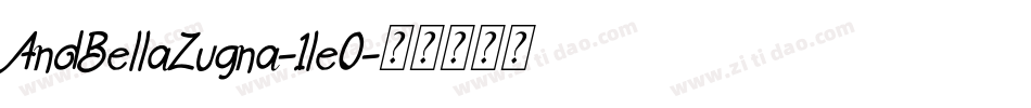 AndBellaZugna-1le0字体转换