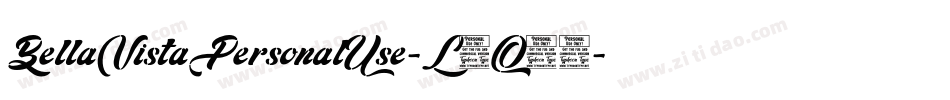 BellaVistaPersonalUse-L3O53字体转换