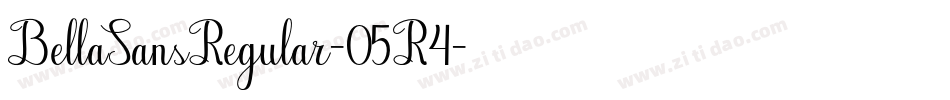 BellaSansRegular-05R4字体转换