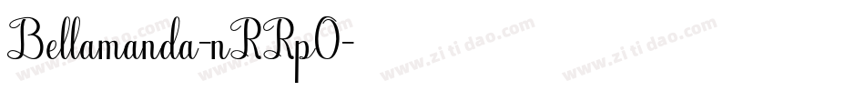 Bellamanda-nRRpO字体转换