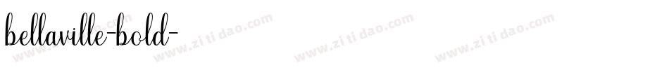 bellaville-bold字体转换