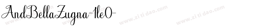 AndBellaZugna-1le0字体转换