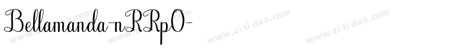 Bellamanda-nRRpO字体转换