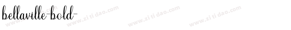 bellaville-bold字体转换