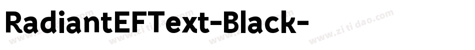 RadiantEFText-Black字体转换