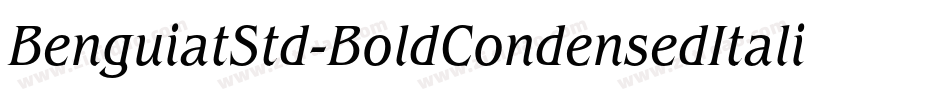 BenguiatStd-BoldCondensedItalic字体转换