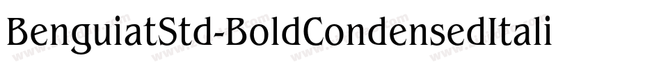 BenguiatStd-BoldCondensedItalic字体转换