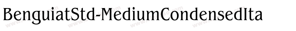 BenguiatStd-MediumCondensedItal字体转换