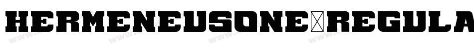 HermeneusOne-Regular字体转换