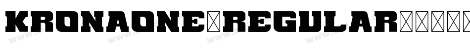 KronaOne-Regular字体转换