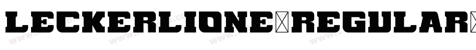 LeckerliOne-Regular字体转换