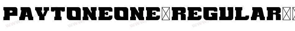 PaytoneOne-Regular字体转换