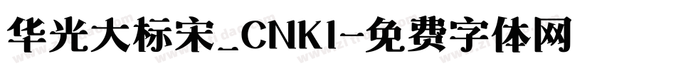 华光大标宋_CNKI字体转换