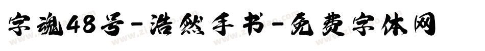 字魂48号-浩然手书字体转换