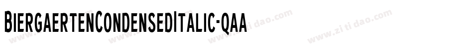 BiergaertenCondensedItalic-qaar字体转换