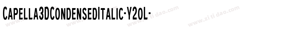 Capella3DCondensedItalic-Y2oL字体转换