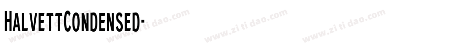 HalvettCondensed字体转换