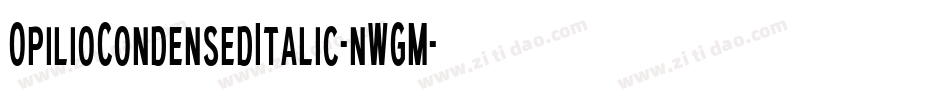 OpilioCondensedItalic-nWGM字体转换