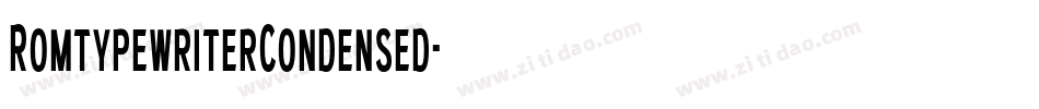 RomtypewriterCondensed字体转换