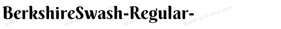BerkshireSwash-Regular字体转换