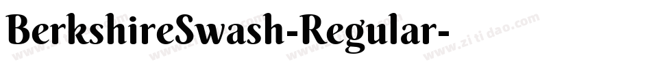 BerkshireSwash-Regular字体转换