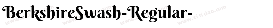 BerkshireSwash-Regular字体转换