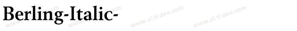 Berling-Italic字体转换