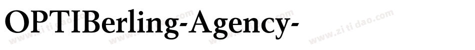 OPTIBerling-Agency字体转换