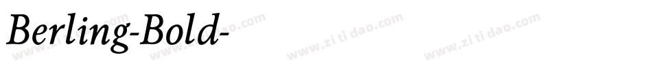 Berling-Bold字体转换