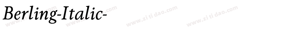 Berling-Italic字体转换