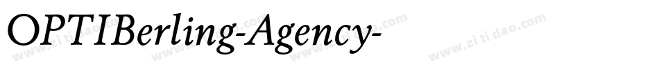 OPTIBerling-Agency字体转换