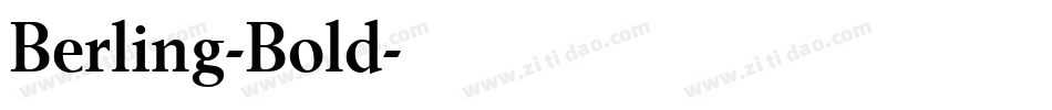 Berling-Bold字体转换