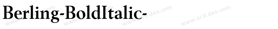 Berling-BoldItalic字体转换 Berling-BoldItalic字体转换