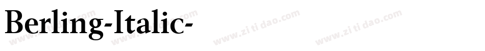 Berling-Italic字体转换